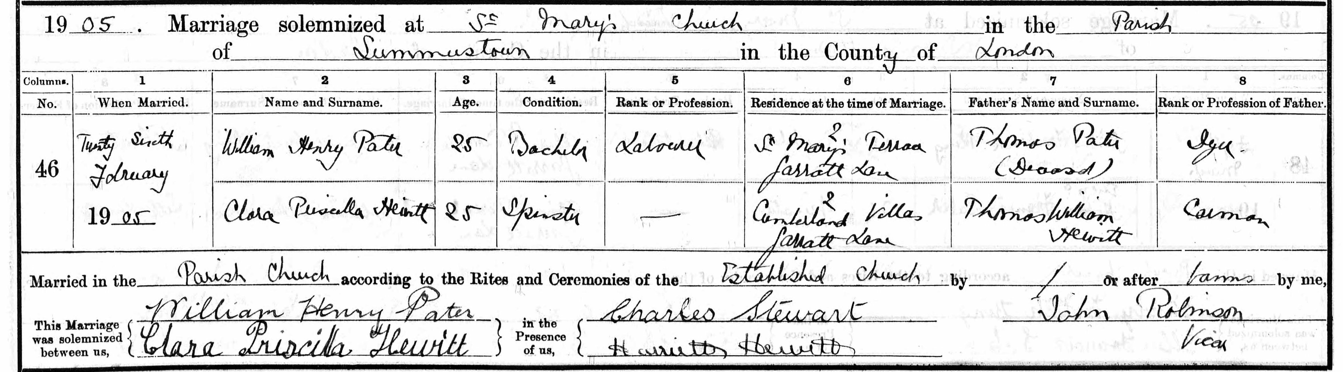 william-pater-marriage