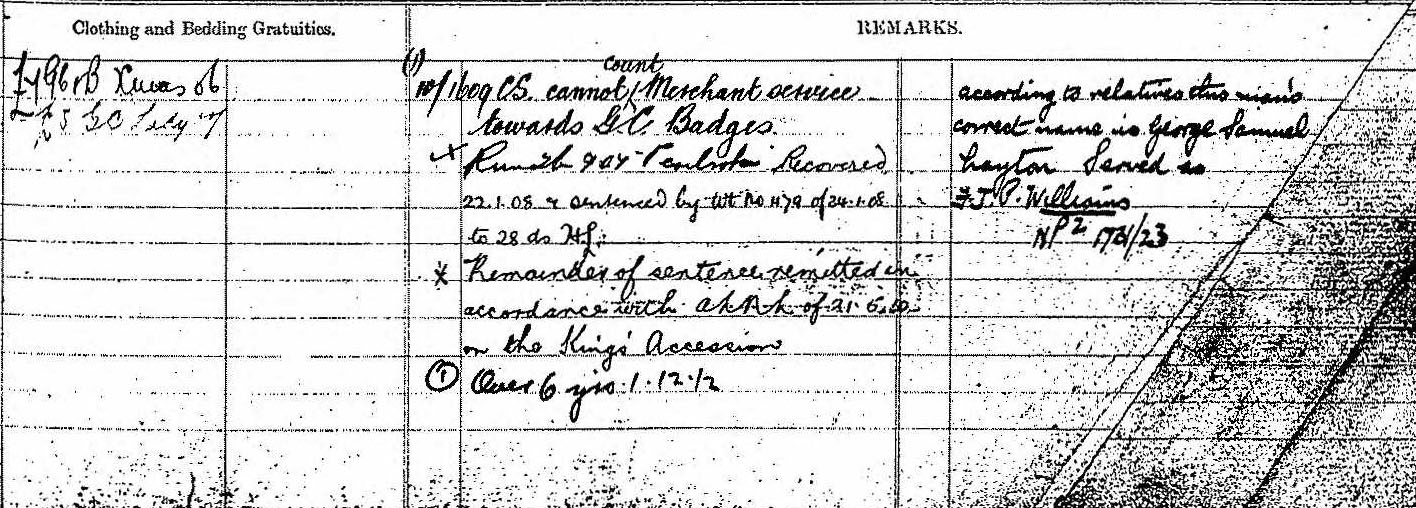 Fred J P Williams service